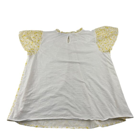 Lane Bryant Yellow Embroidered Top Size 18/20 - Picture 4 of 6
